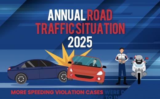 Singapore Police Force — Annual Road Traffic Situation 2025 infographic